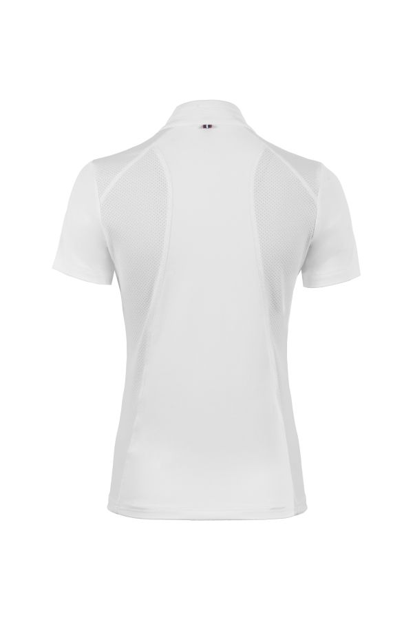 バレエ type H half sleeve / authentic white Cavallo CAVALCOMP HALF ZIP Ladies Collar Competition Shirt