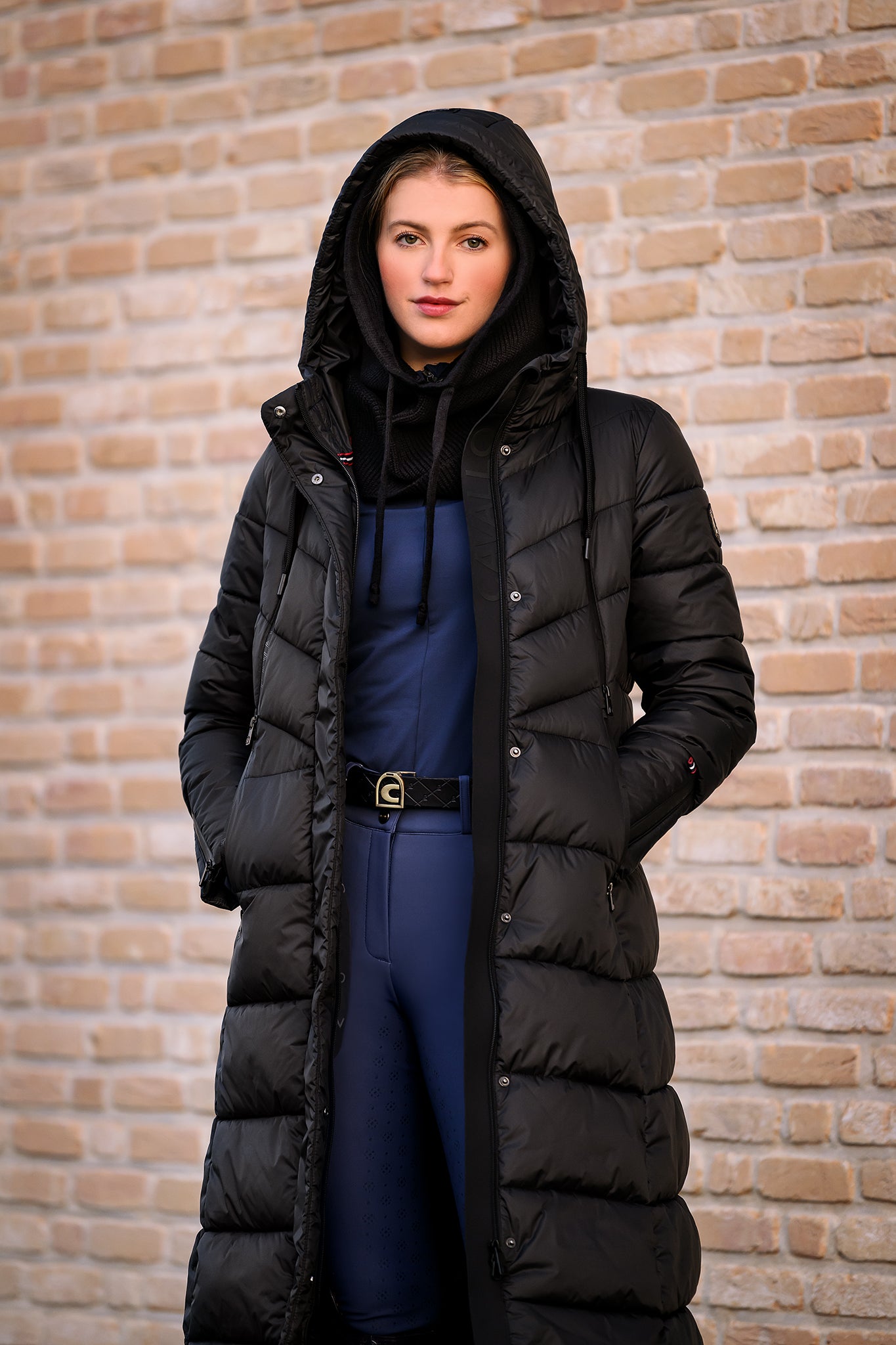 【中古・未使用品】CAVALLO カバロ Meadow Maxi Coat 005006 コート I44 ブラック レディース 乗馬 馬術 未使用】CAVALLO カバロ Meadow Maxi Coat 005006 コート I44